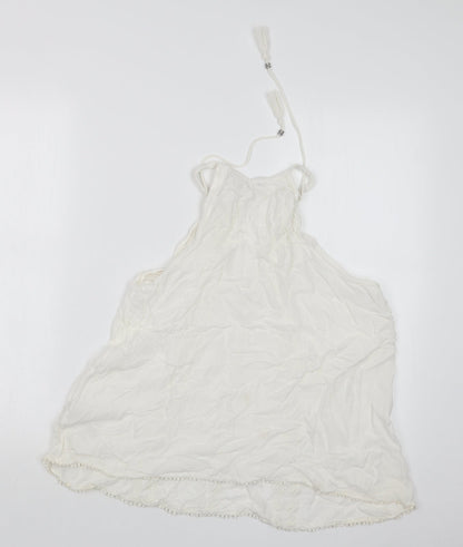 Womens UK Size 10 New Look White Basic Blouse