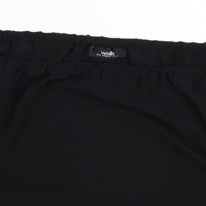 Womens UK Size M Wallis Black Basic Blouse