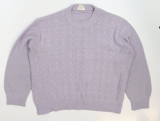 Moonlight Womens Grey  Knit Pullover Jumper One Size