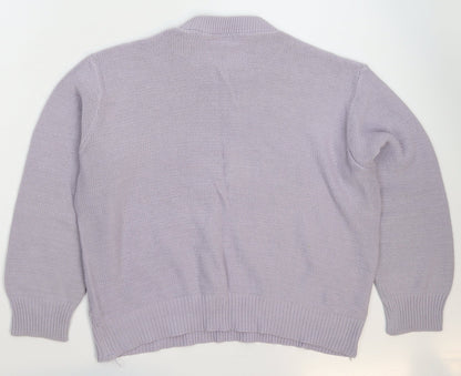 Moonlight Womens Grey  Knit Pullover Jumper One Size