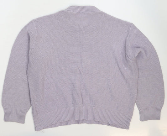 Moonlight Womens Grey  Knit Pullover Jumper One Size