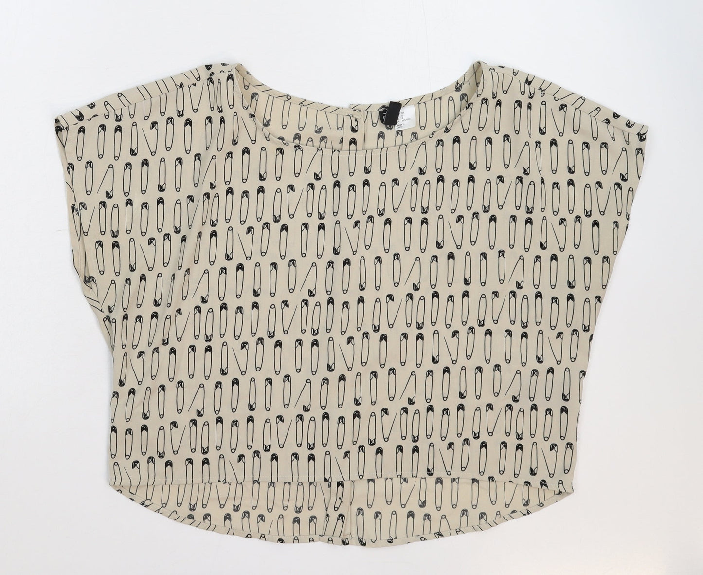 Womens UK Size 12 Divided Grey Basic Blouse