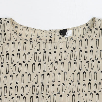 Womens UK Size 12 Divided Grey Basic Blouse