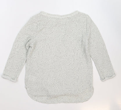 Womens UK Size XS H&M White Pullover Jumper