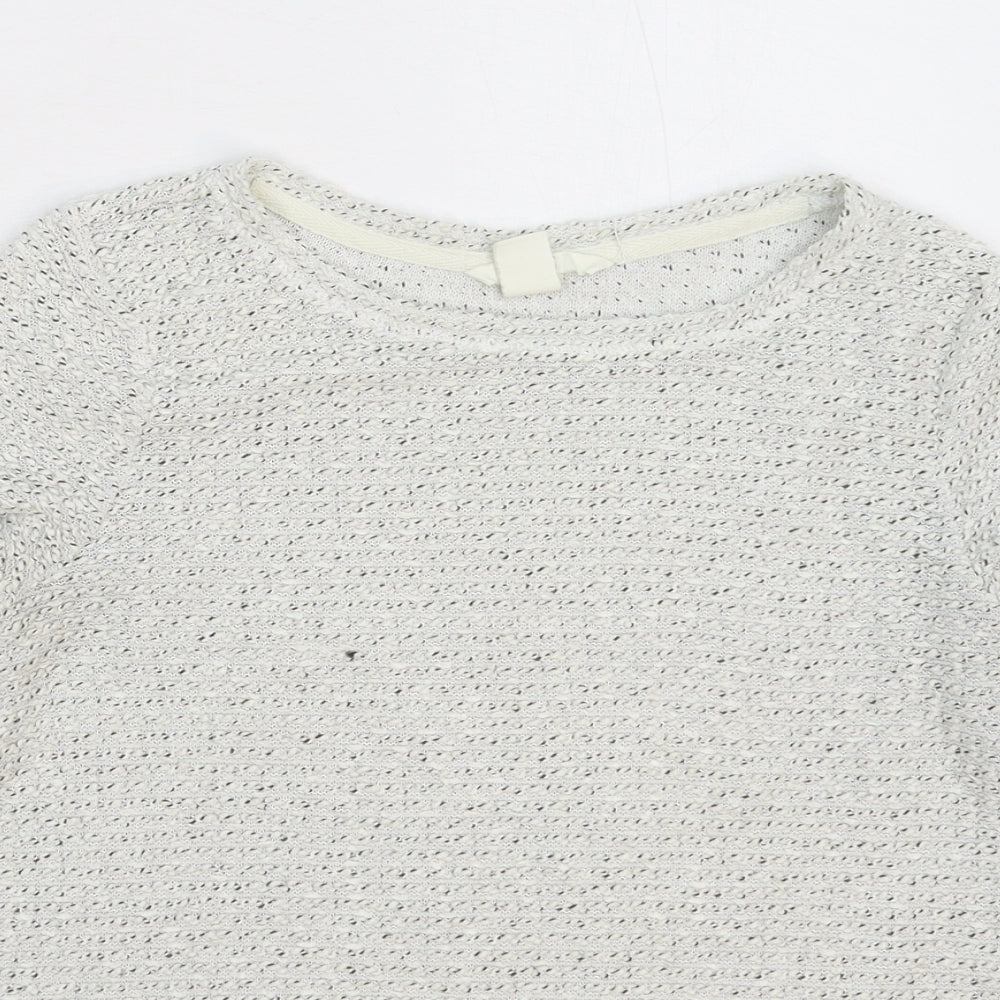 Womens UK Size XS H&M White Pullover Jumper