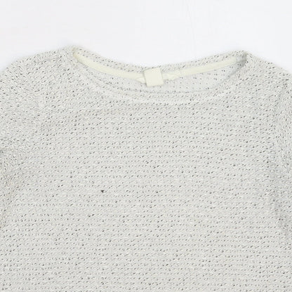 Womens UK Size XS H&M White Pullover Jumper