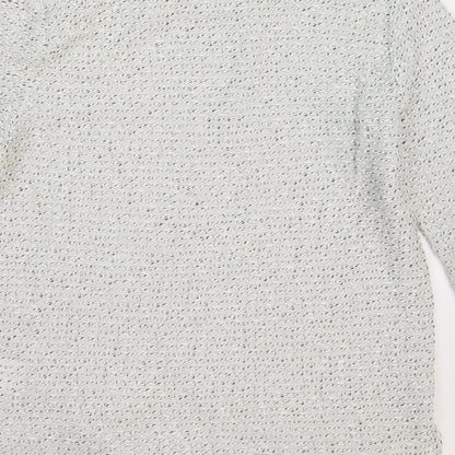 Womens UK Size XS H&M White Pullover Jumper