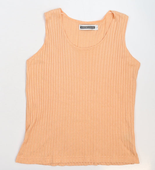 Womens UK Size M South Lodge Beige Basic Tank
