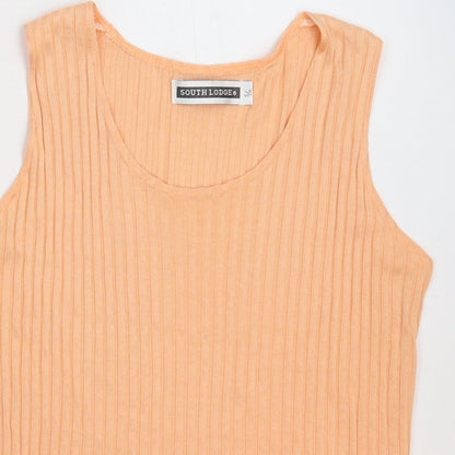Womens UK Size M South Lodge Beige Basic Tank