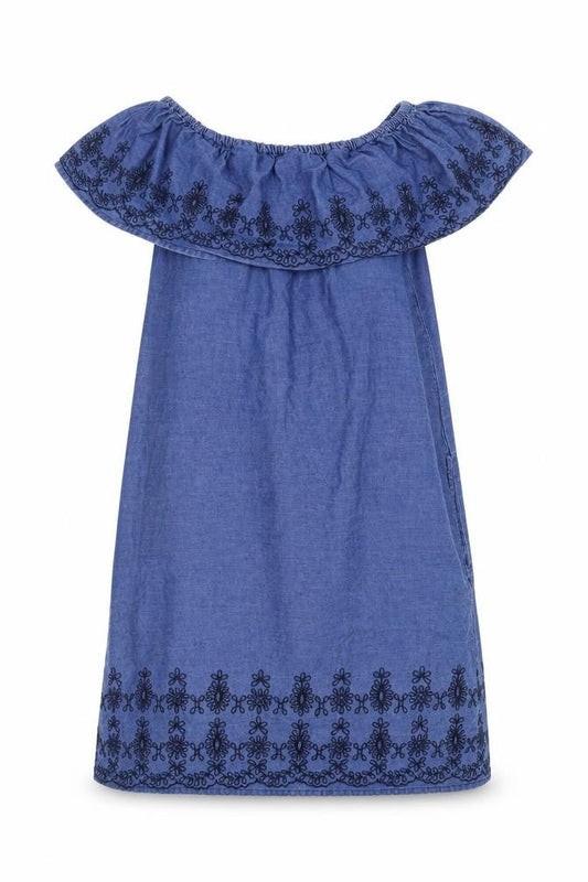 Front view of Denim & Co. women’s blue mini, size UK 6