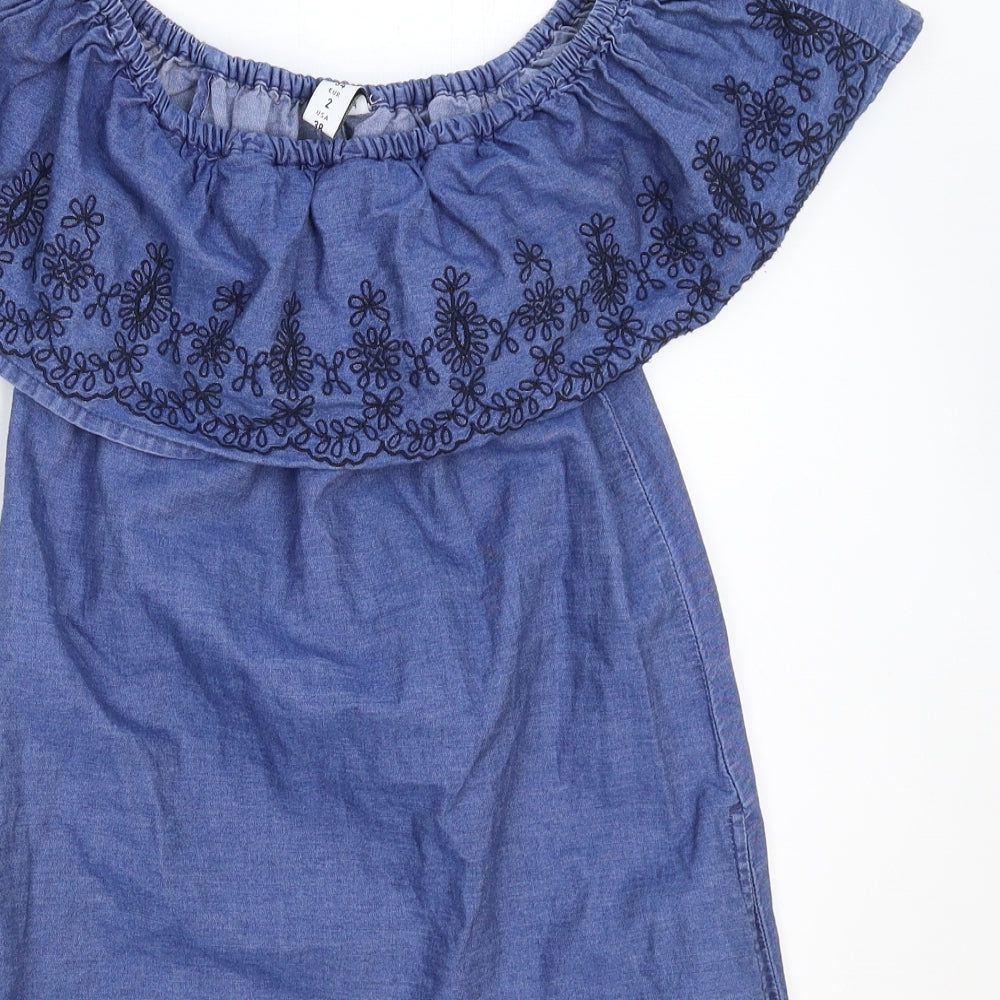 Denim & Co. Womens Blue   Mini  Size 6