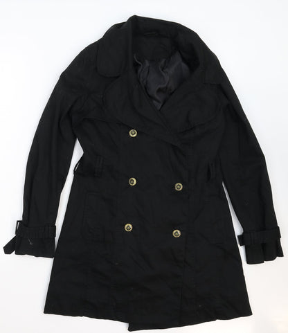 Womens UK Size 8 New Look Black Pea Coat