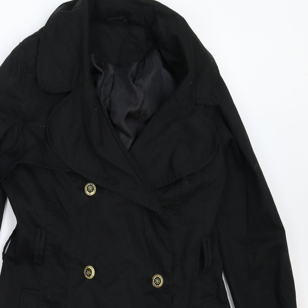 Womens UK Size 8 New Look Black Pea Coat