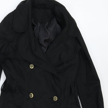 Womens UK Size 8 New Look Black Pea Coat