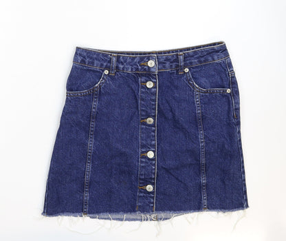 Womens UK Size 10 Topshop Mini Denim Skirt