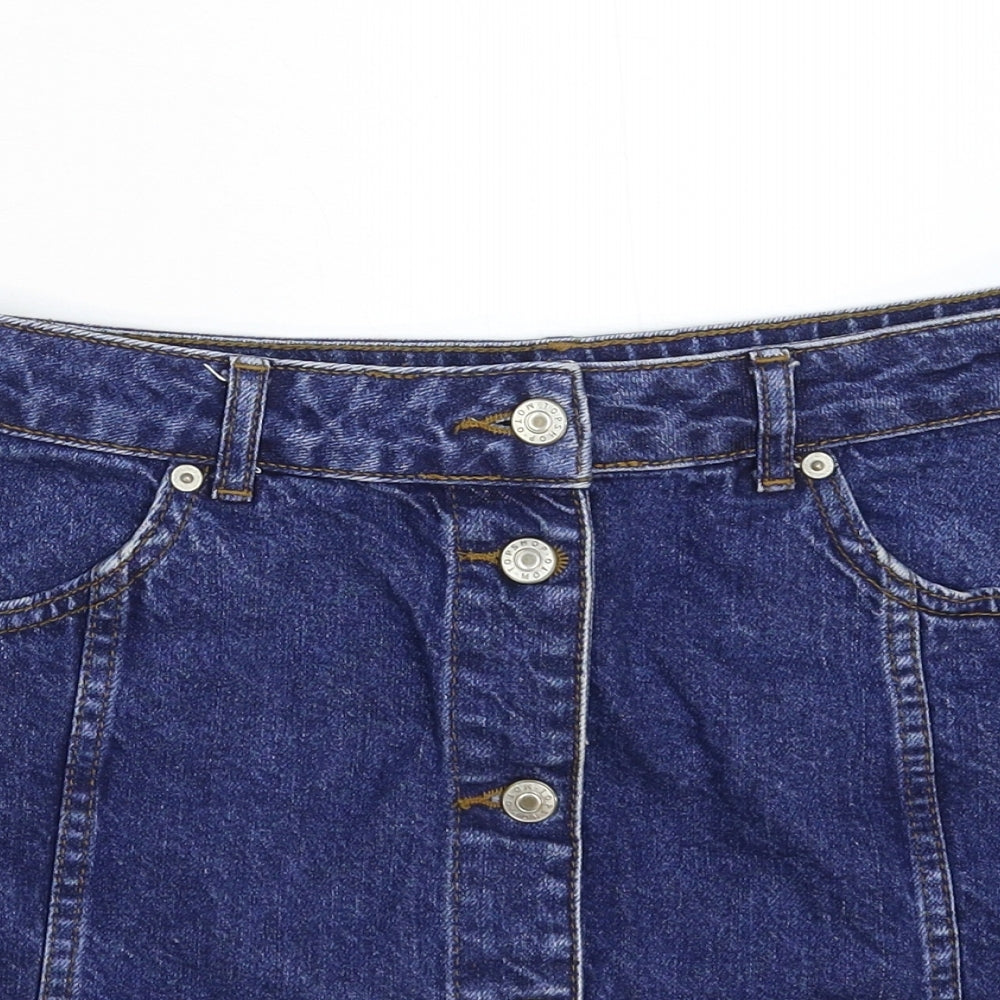 Womens UK Size 10 Topshop Mini Denim Skirt