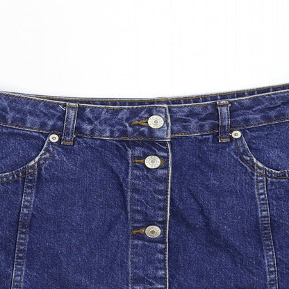 Womens UK Size 10 Topshop Mini Denim Skirt