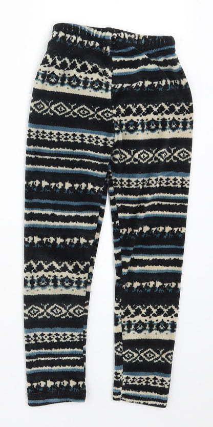 Preworn Girls Blue Geometric  Carrot Trousers Size 6 Years