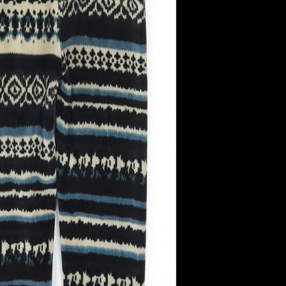 Preworn Girls Blue Geometric  Carrot Trousers Size 6 Years