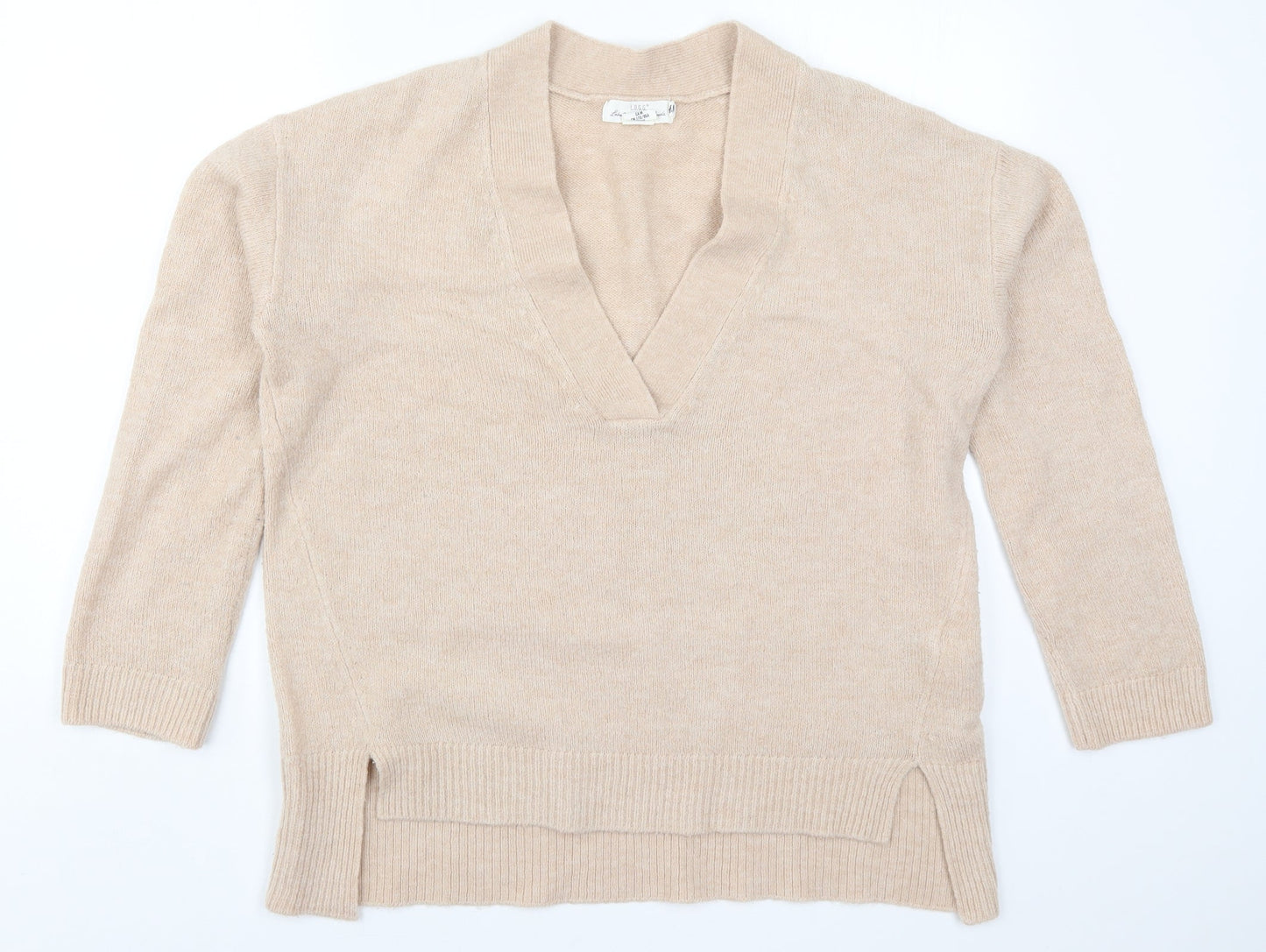 Womens UK Size M H&M Beige Pullover Jumper