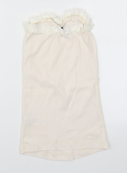 Womens UK Size 12 Miss Selfridge White Basic Tank
