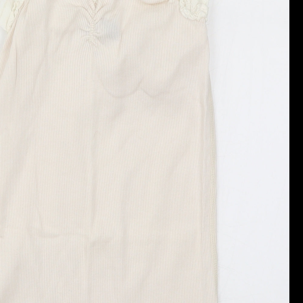 Womens UK Size 12 Miss Selfridge White Basic Tank