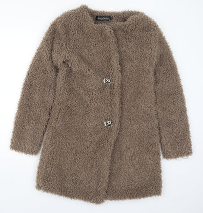 Angelababy Womens Brown   Overcoat Coat Size S