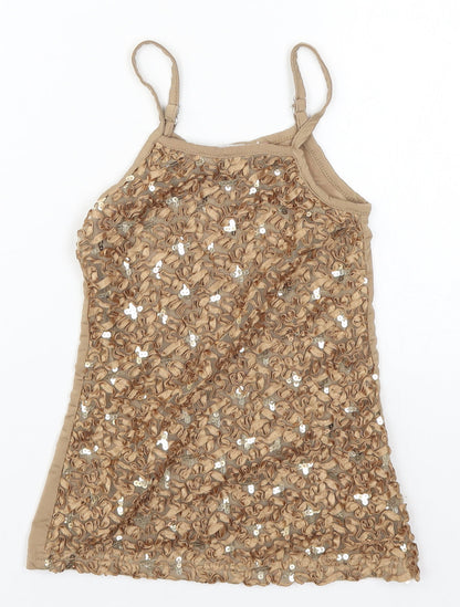 CYL Girls Beige   Basic Tank Size 4 Years