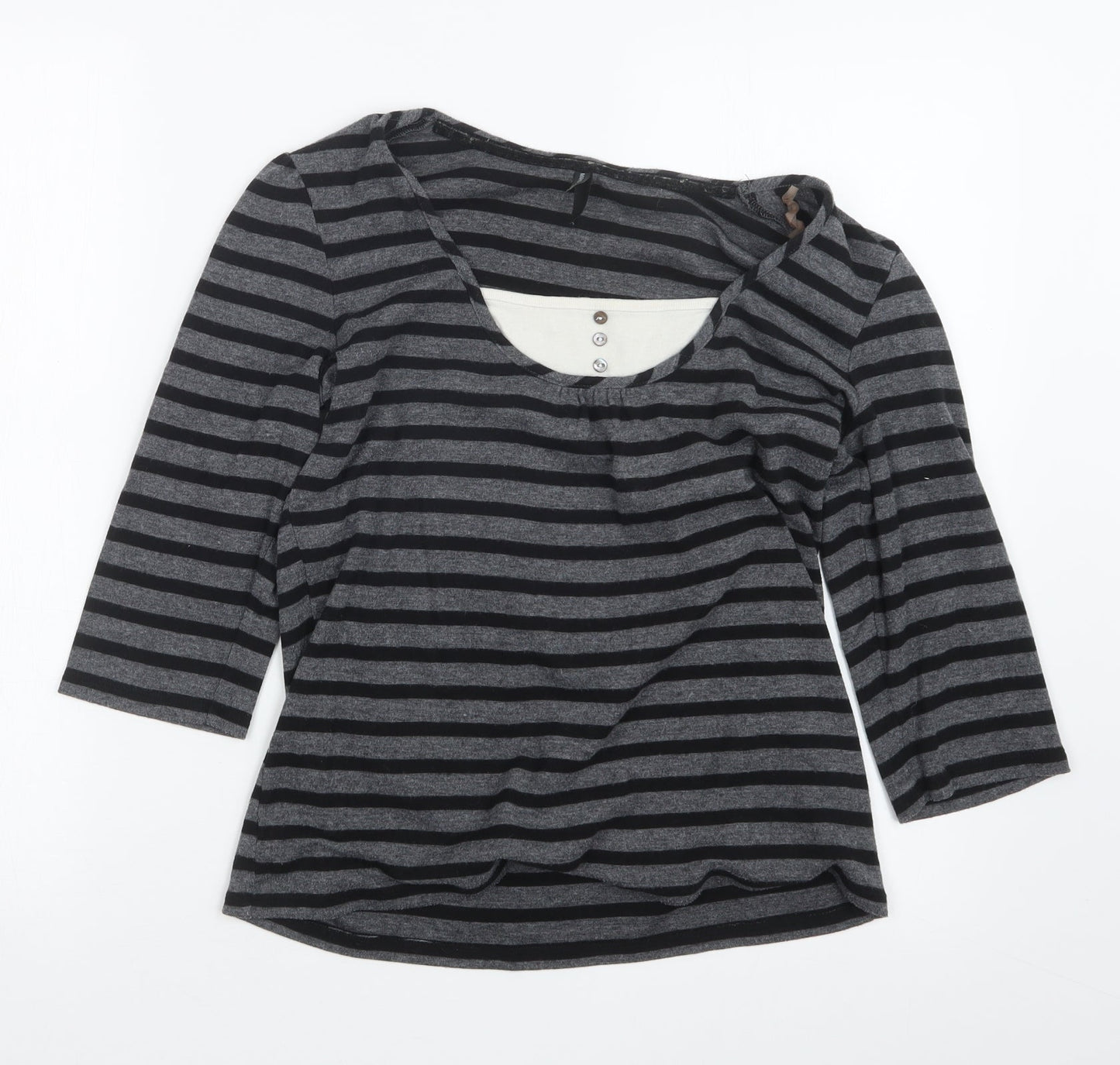 Womens UK Size 12 Marks and Spencer Grey Basic T-Shirt