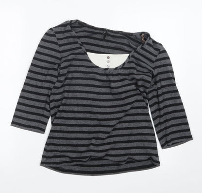 Womens UK Size 12 Marks and Spencer Grey Basic T-Shirt