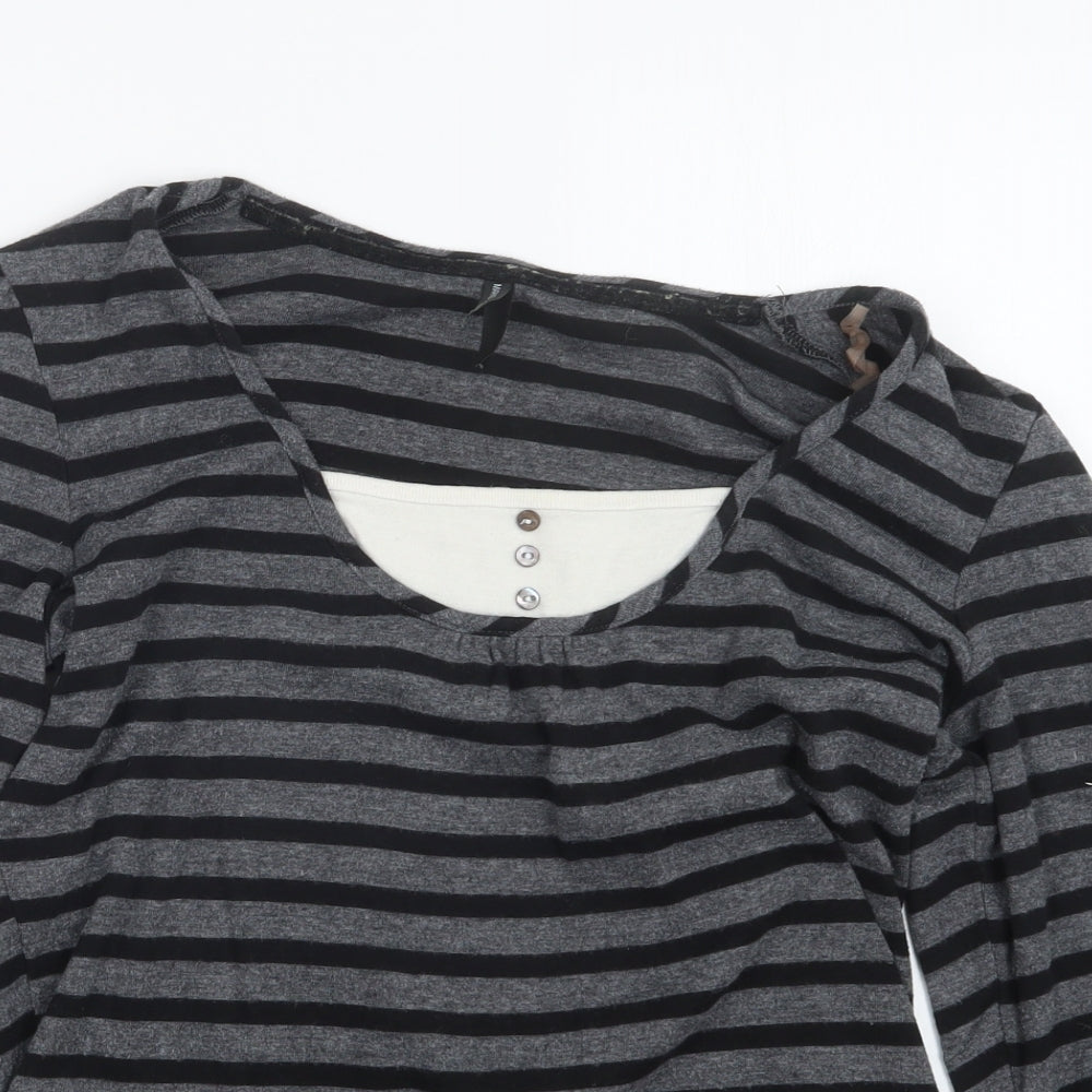 Womens UK Size 12 Marks and Spencer Grey Basic T-Shirt