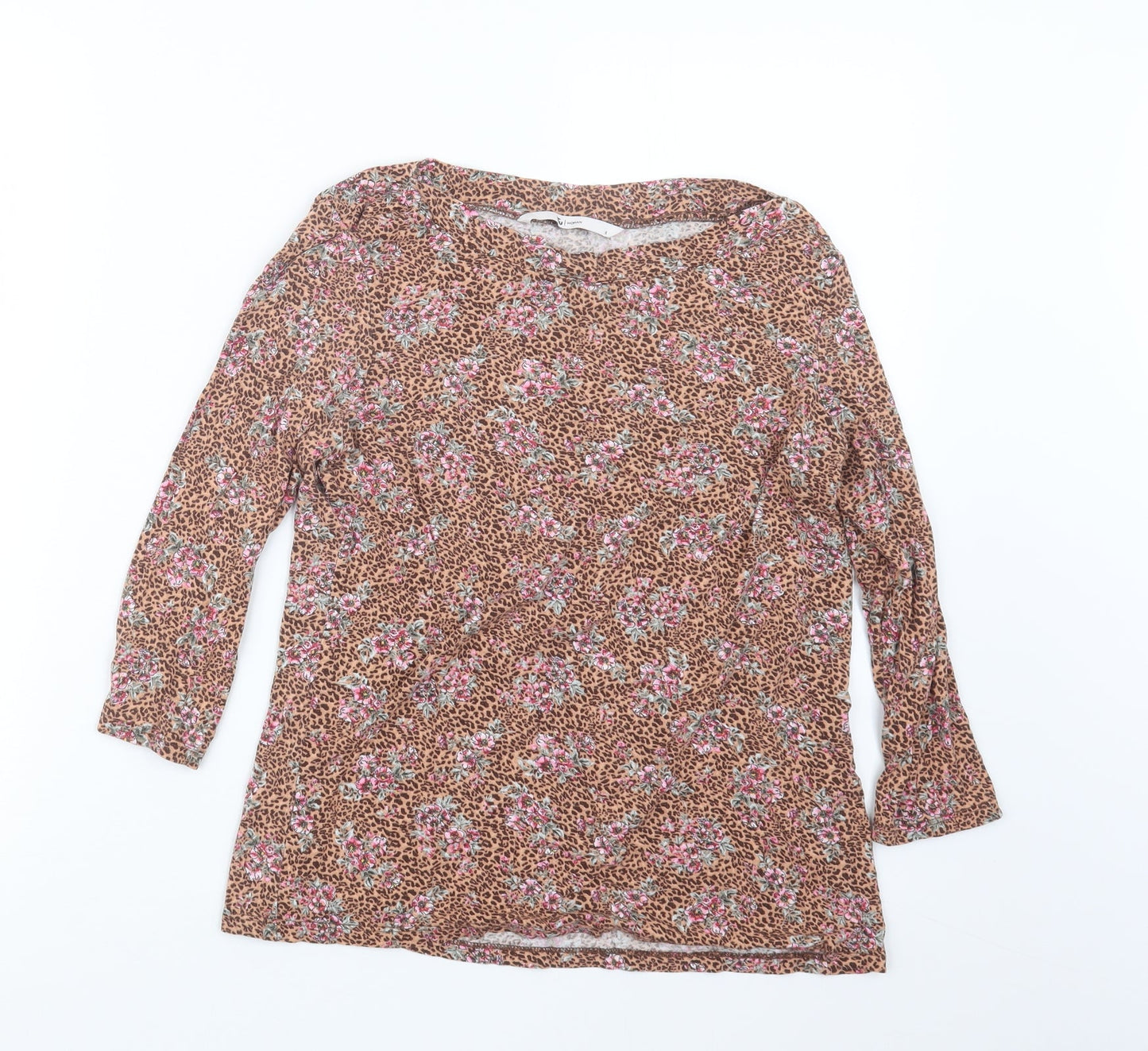 Womens UK Size 8 TU Beige Basic T-Shirt