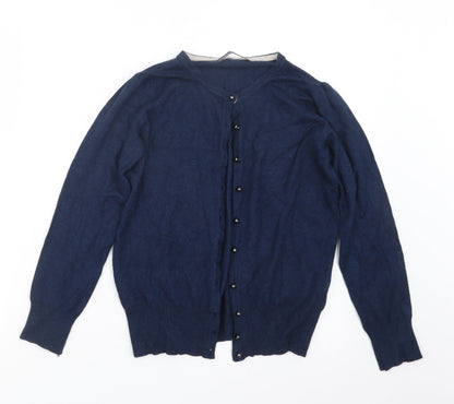 Womens UK Size 8 Marks and Spencer Blue Cape Jumper