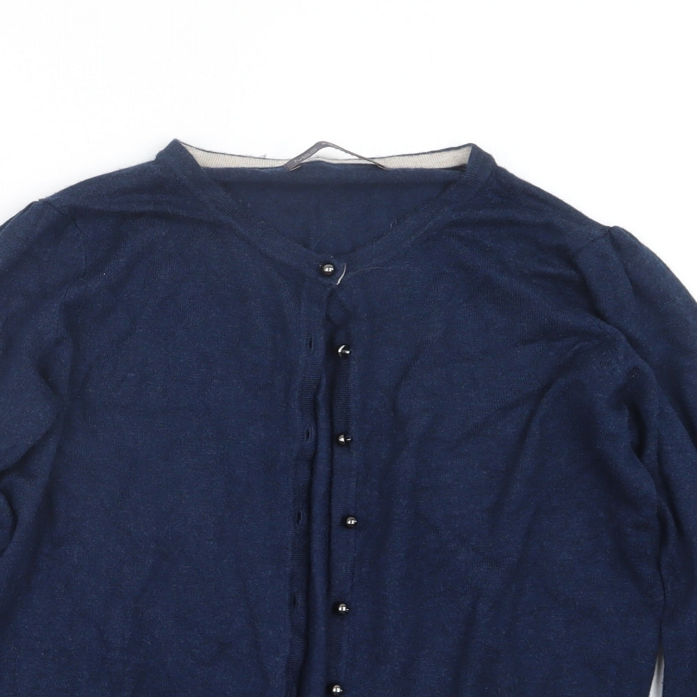 Womens UK Size 8 Marks and Spencer Blue Cape Jumper
