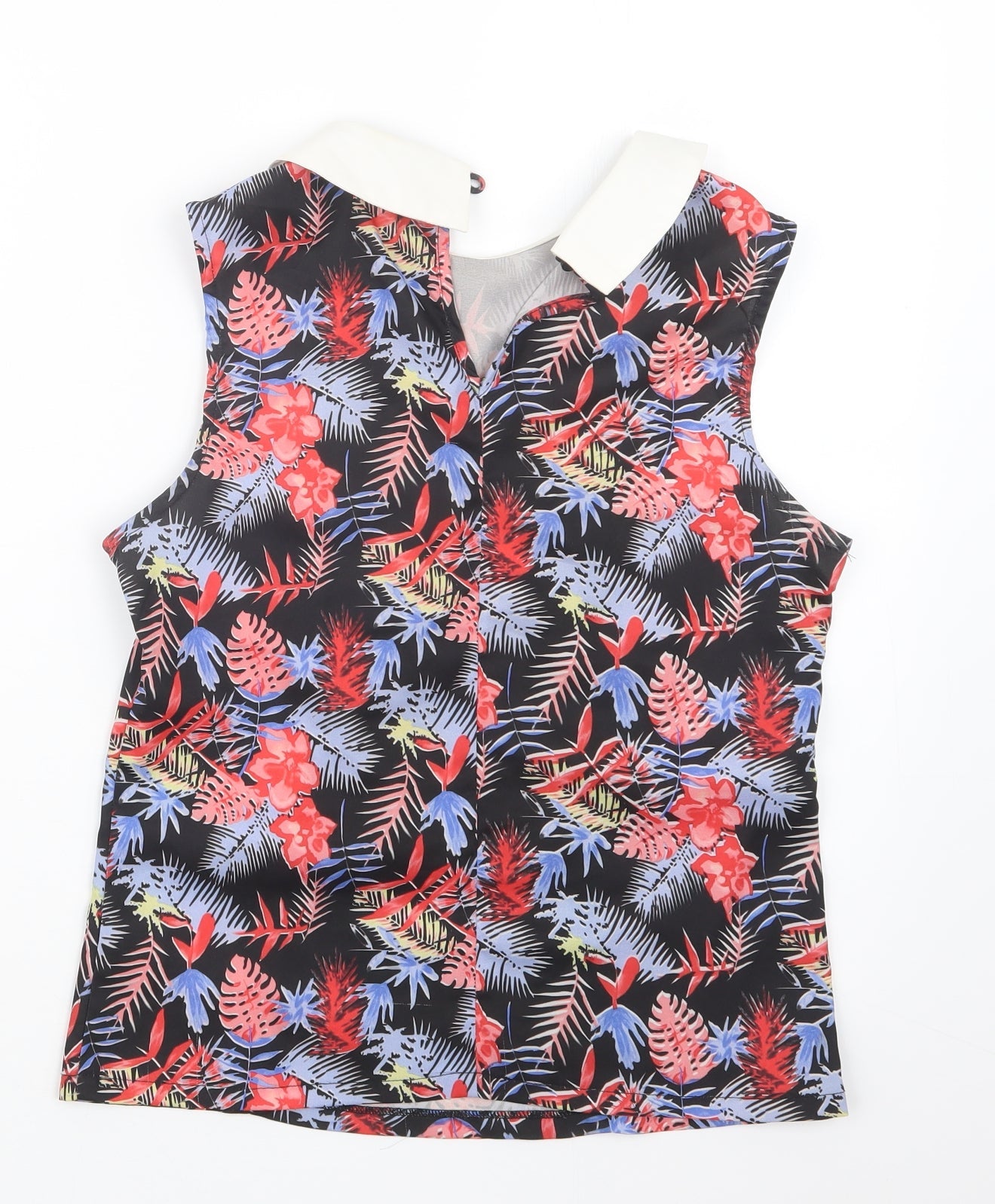 Glamorous Womens Black Floral  Basic Blouse Size S