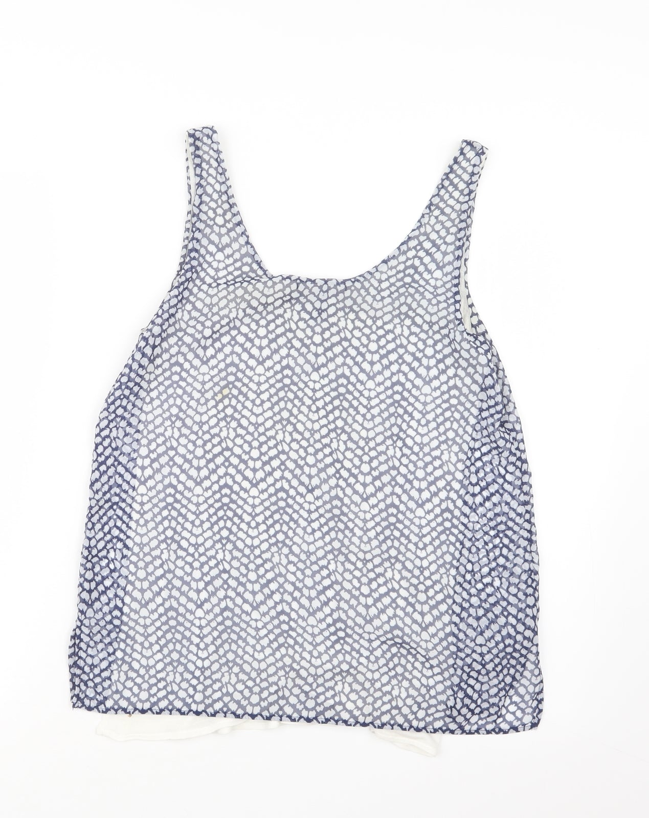Womens UK Size S Mango Blue Basic Blouse