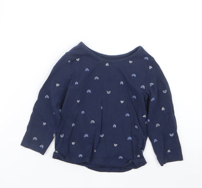 George Boys Blue Geometric  Basic T-Shirt Size 9-12 Months