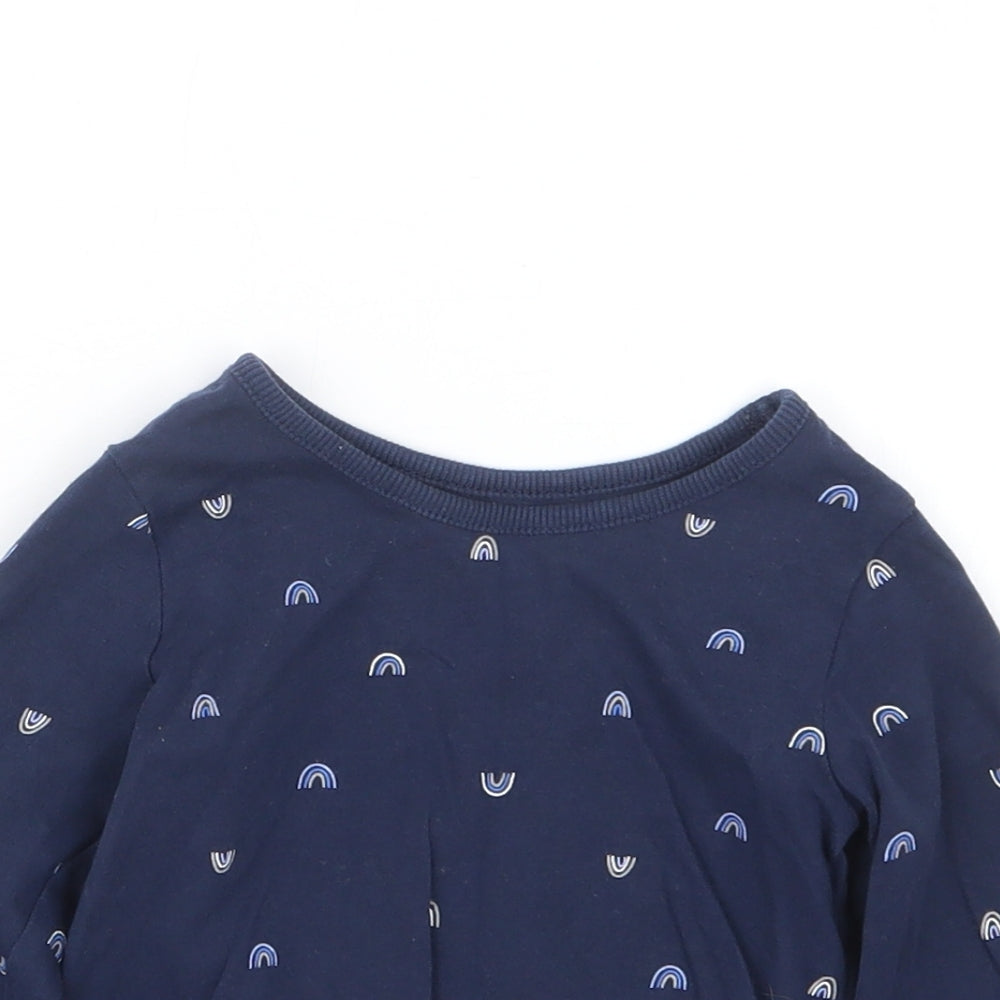 George Boys Blue Geometric  Basic T-Shirt Size 9-12 Months