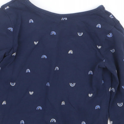 George Boys Blue Geometric  Basic T-Shirt Size 9-12 Months