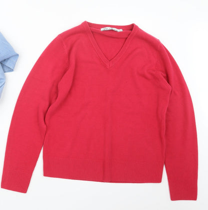 Womens UK Size 14 Pure & Natural Pink Pullover Jumper