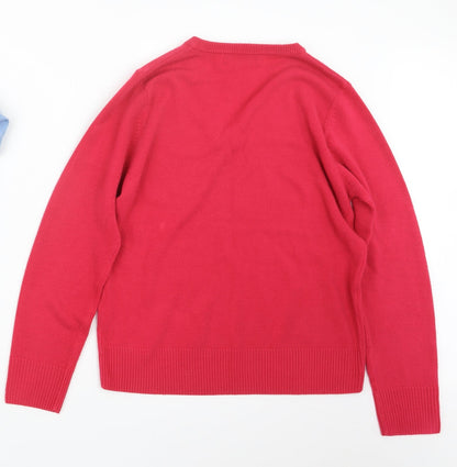 Womens UK Size 14 Pure & Natural Pink Pullover Jumper
