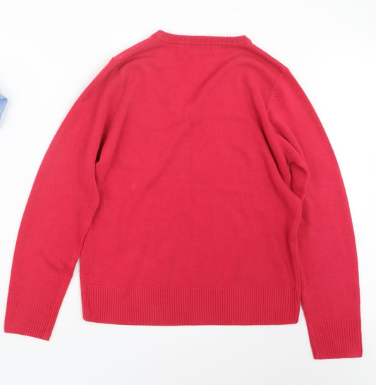 Womens UK Size 14 Pure & Natural Pink Pullover Jumper