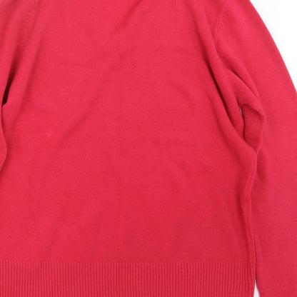 Womens UK Size 14 Pure & Natural Pink Pullover Jumper