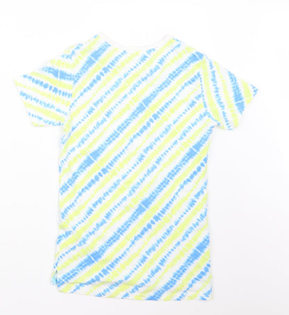 Pep&Co Boys Blue Geometric  Basic T-Shirt Size 11-12 Years