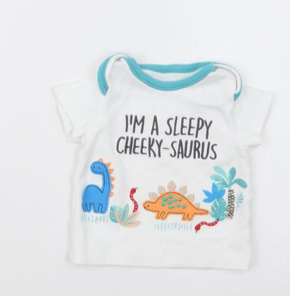 Nutmeg Boys White   Basic T-Shirt Size 0-3 Months