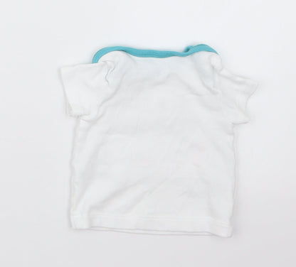 Nutmeg Boys White   Basic T-Shirt Size 0-3 Months