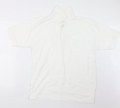 Cedar Hill Mens White    Polo Size L