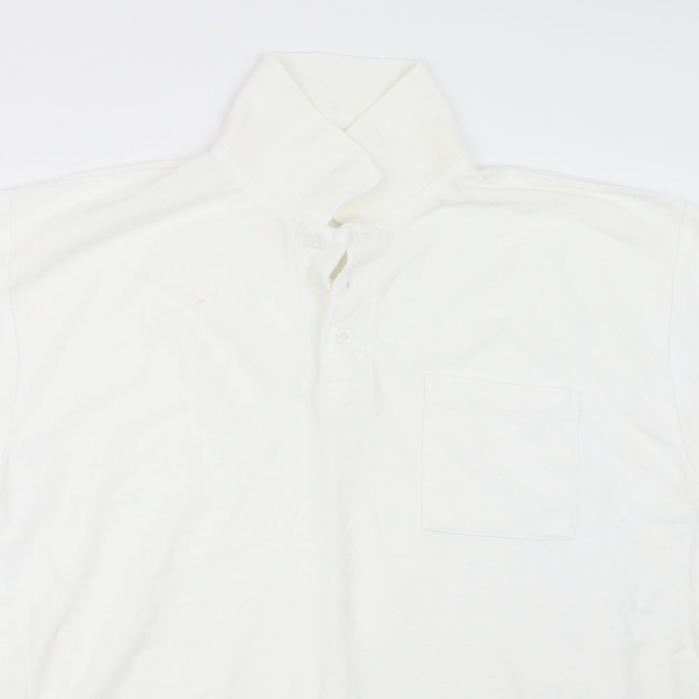 Cedar Hill Mens White    Polo Size L