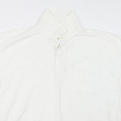 Cedar Hill Mens White    Polo Size L