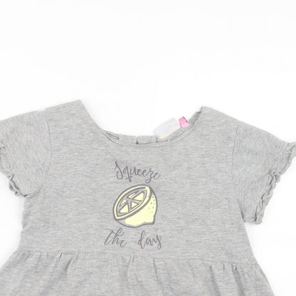 hullabaloo Girls Grey   Basic T-Shirt Size 9-10 Years